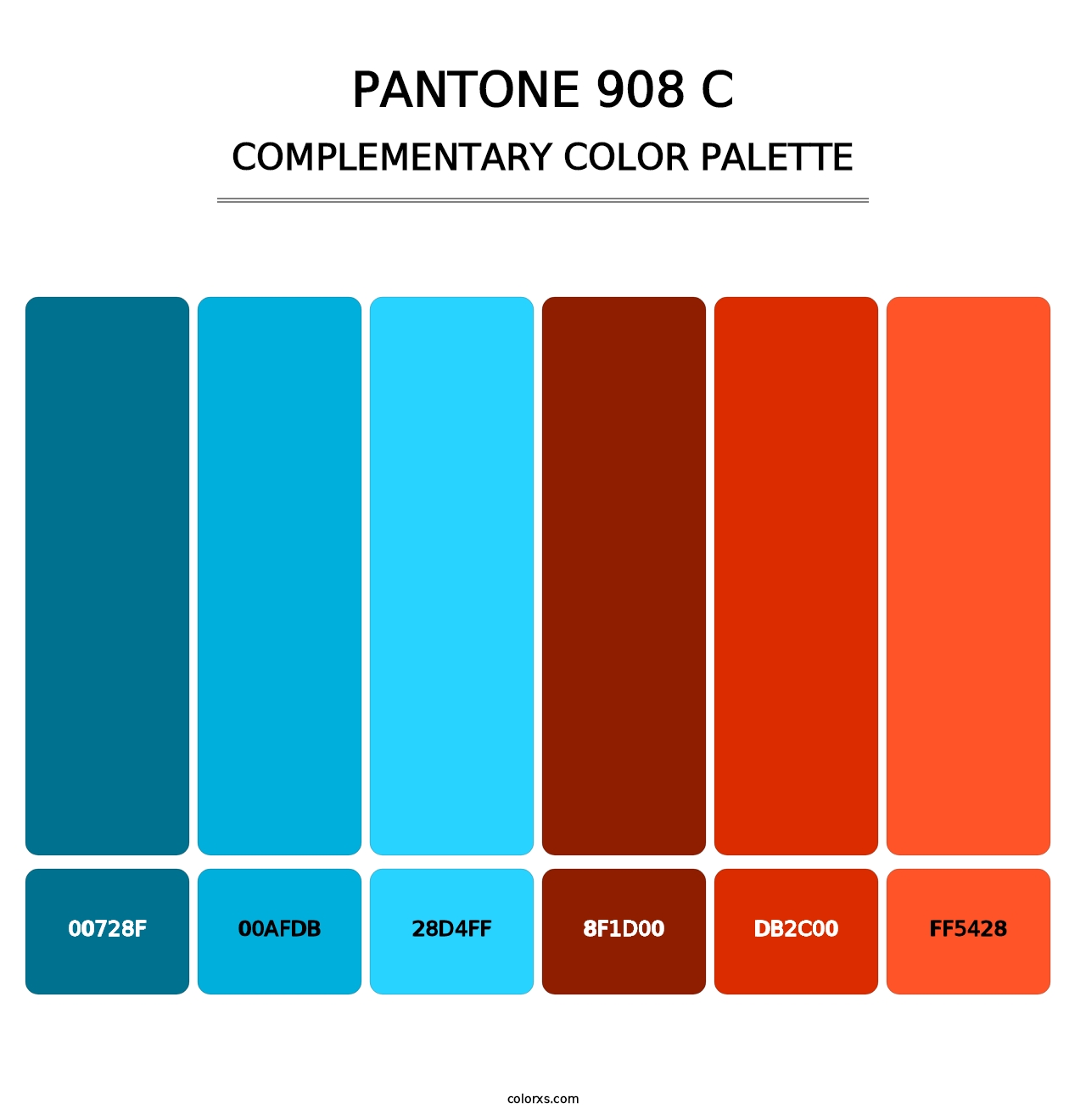 PANTONE 908 C - Complementary Color Palette