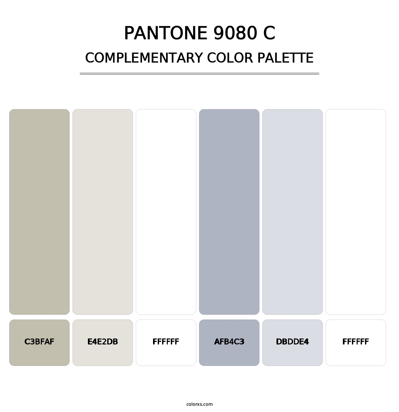PANTONE 9080 C - Complementary Color Palette