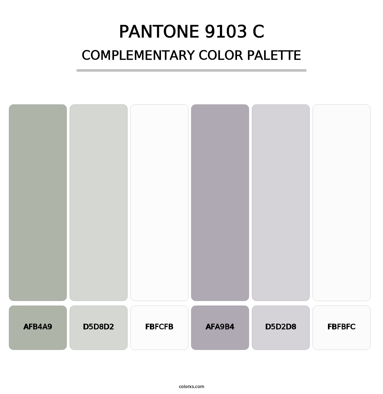 PANTONE 9103 C - Complementary Color Palette