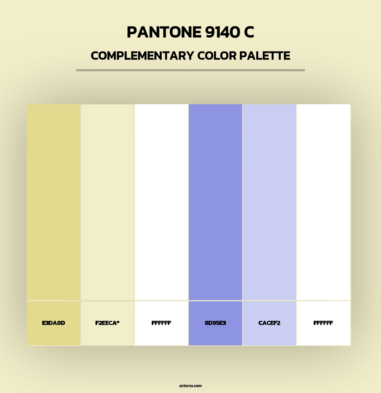 PANTONE 9140 C - Complementary Color Palette