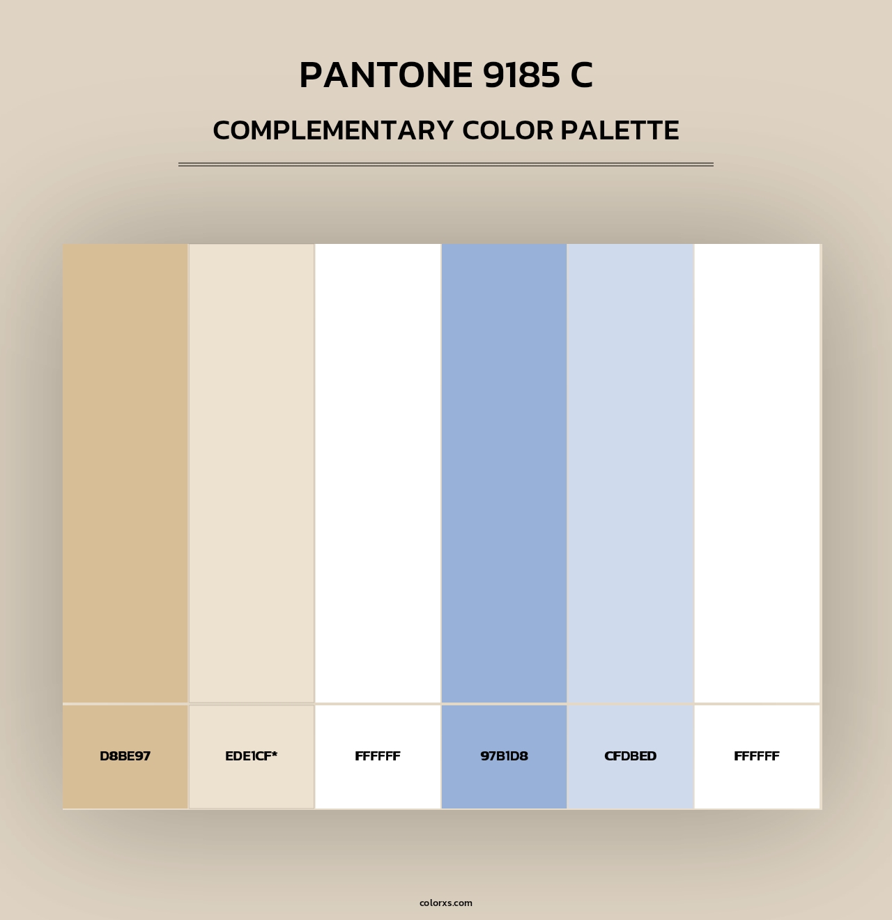 PANTONE 9185 C - Complementary Color Palette
