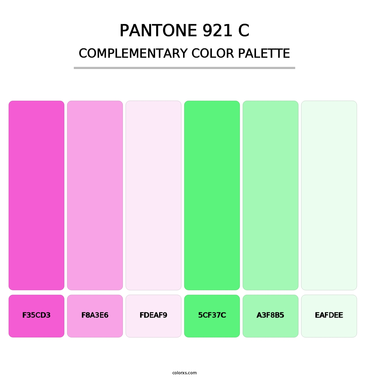 PANTONE 921 C - Complementary Color Palette