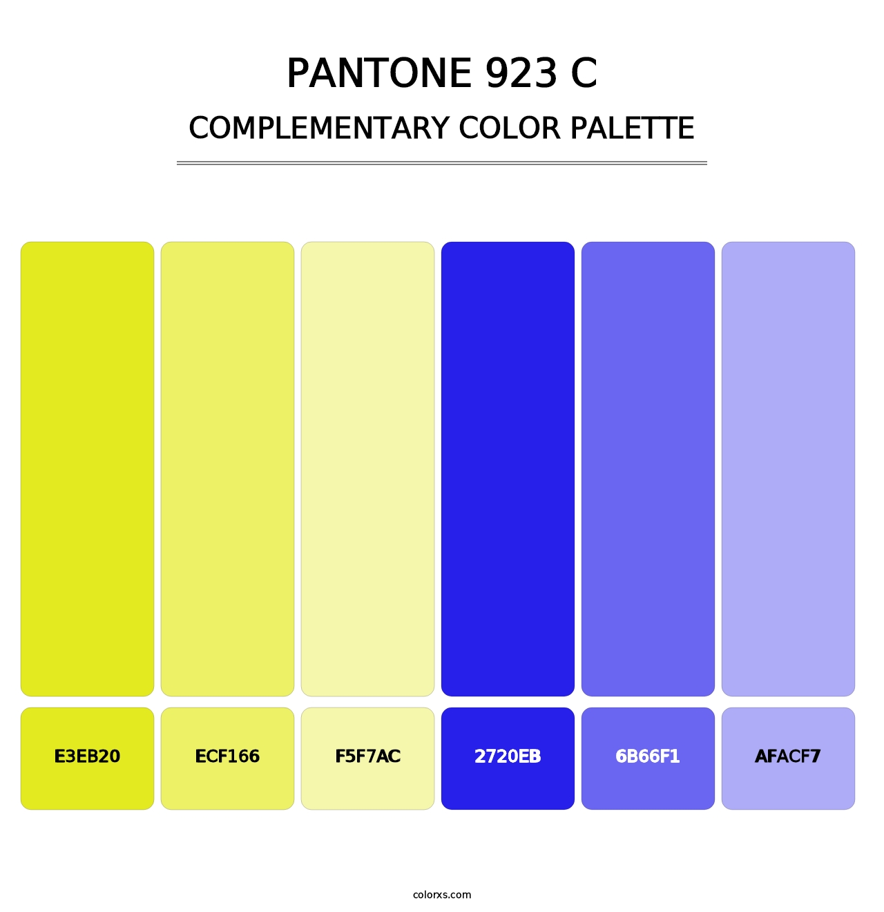 PANTONE 923 C - Complementary Color Palette