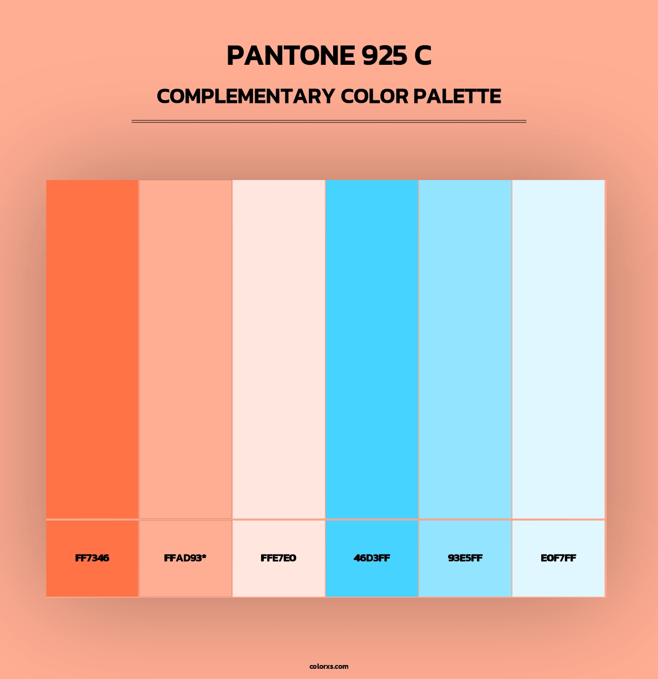 PANTONE 925 C - Complementary Color Palette