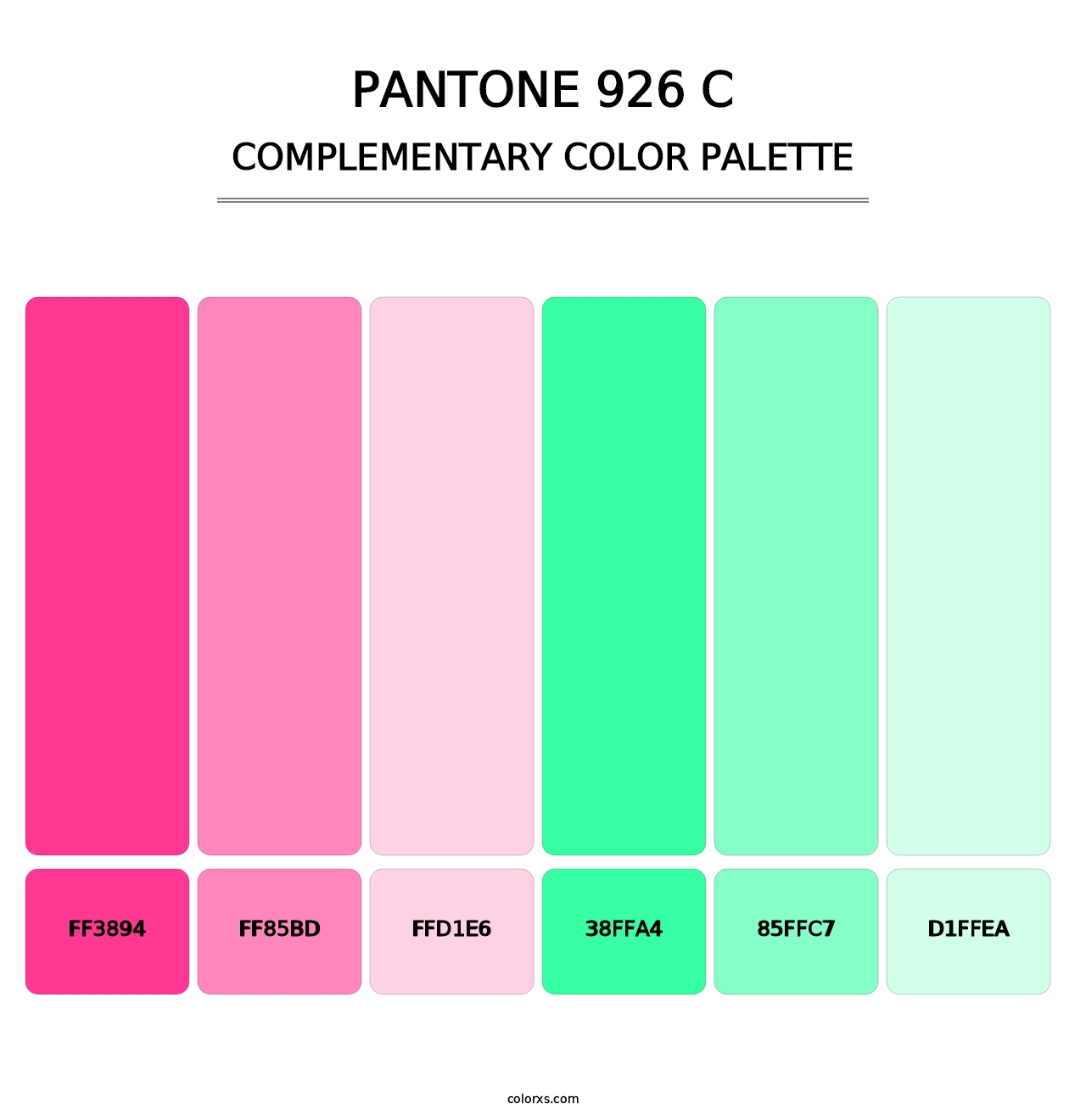 PANTONE 926 C - Complementary Color Palette