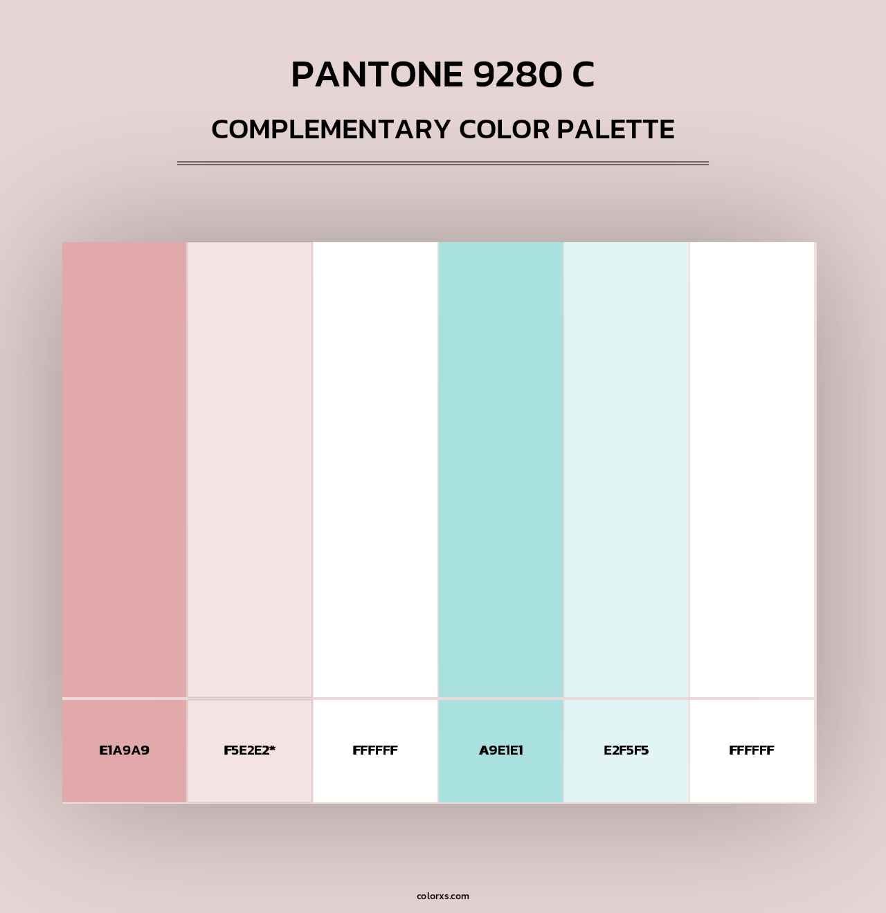 PANTONE 9280 C - Complementary Color Palette