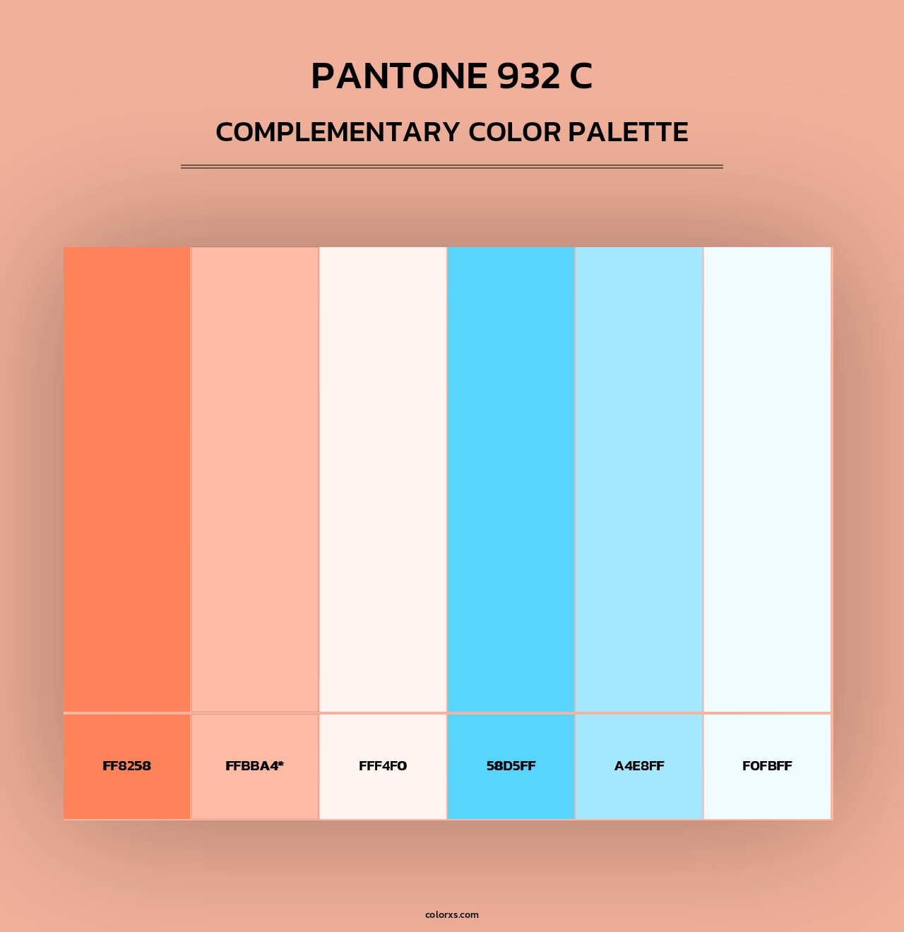 PANTONE 932 C - Complementary Color Palette