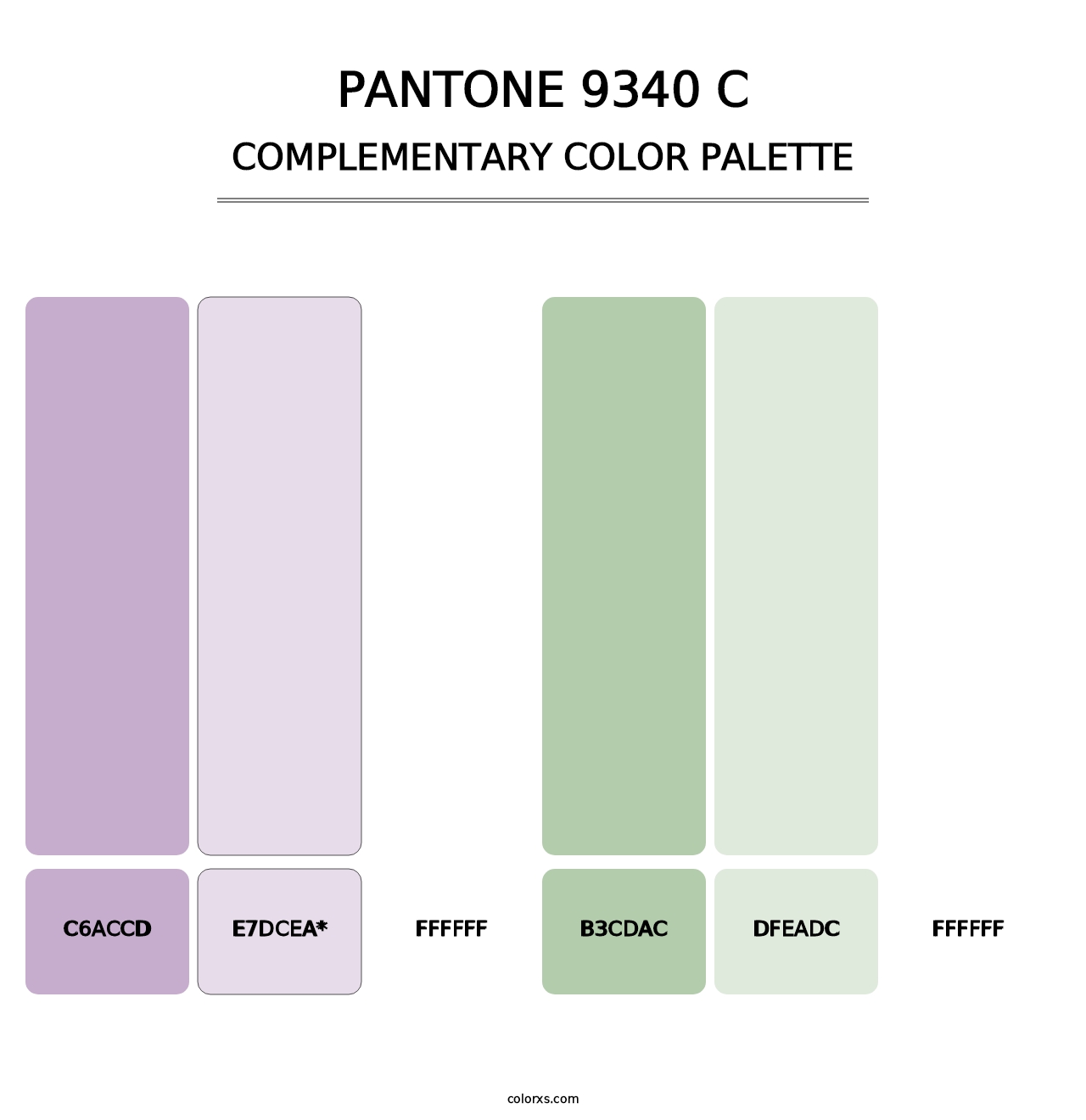 PANTONE 9340 C - Complementary Color Palette