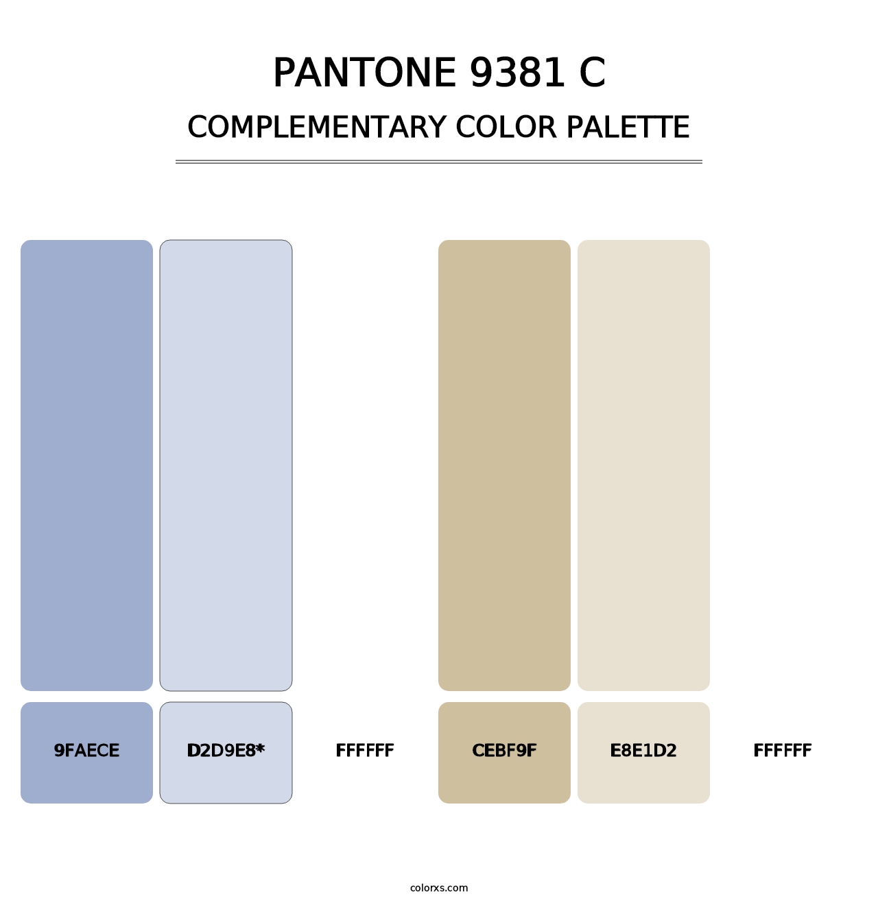 PANTONE 9381 C - Complementary Color Palette