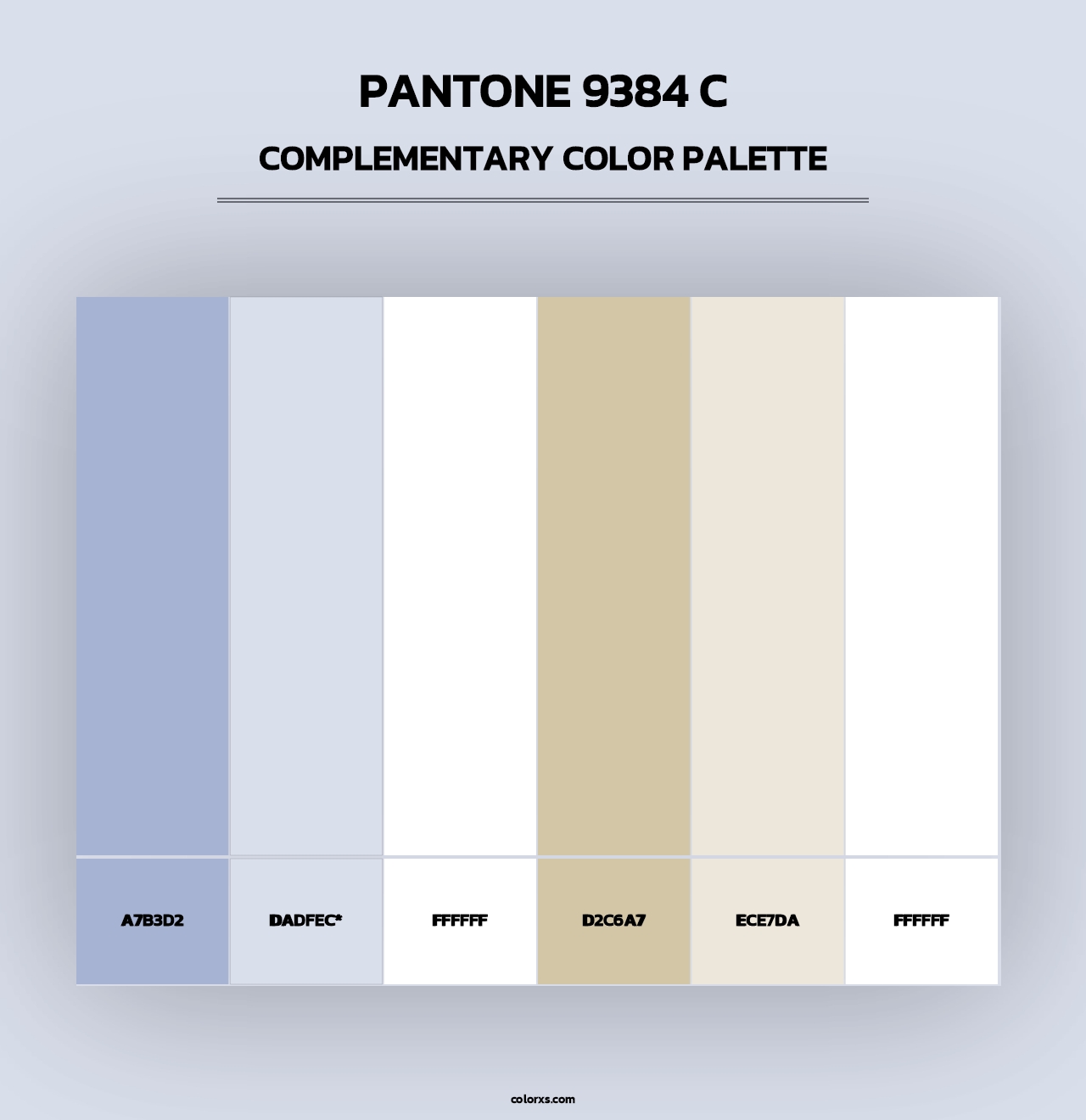 PANTONE 9384 C - Complementary Color Palette