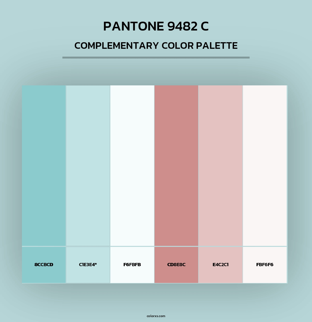 PANTONE 9482 C - Complementary Color Palette