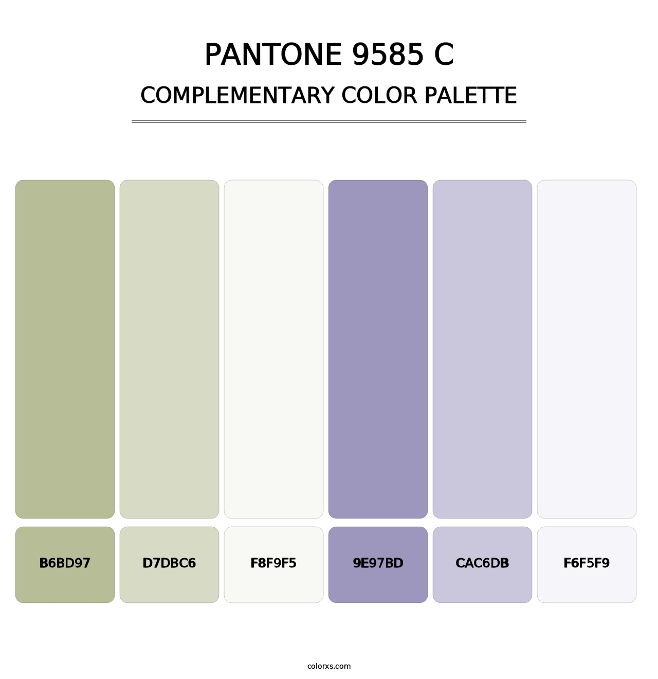 PANTONE 9585 C - Complementary Color Palette