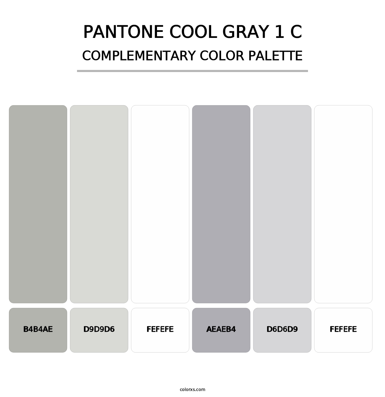 PANTONE Cool Gray 1 C - Complementary Color Palette