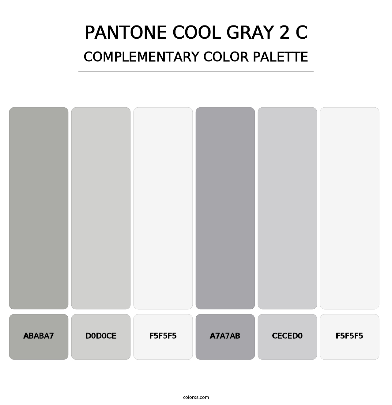 PANTONE Cool Gray 2 C - Complementary Color Palette