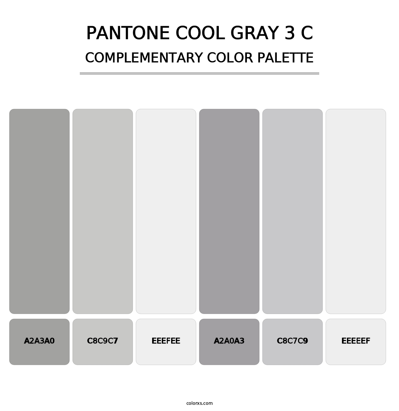 PANTONE Cool Gray 3 C - Complementary Color Palette