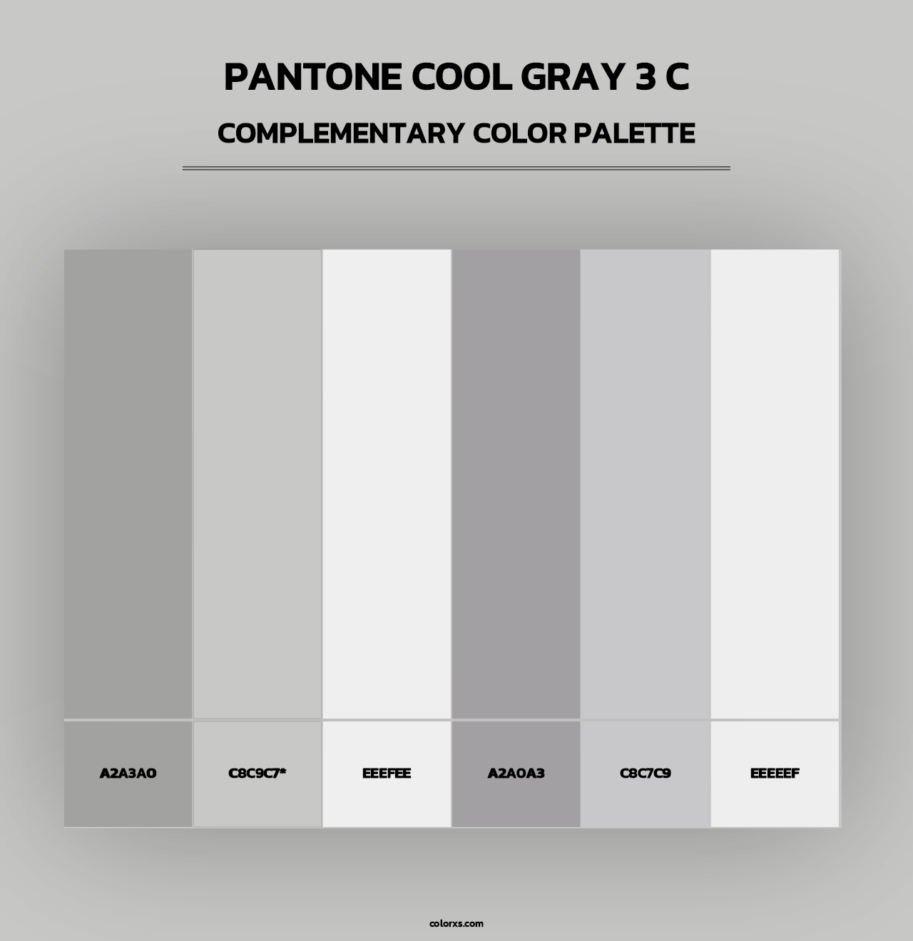 PANTONE Cool Gray 3 C - Complementary Color Palette