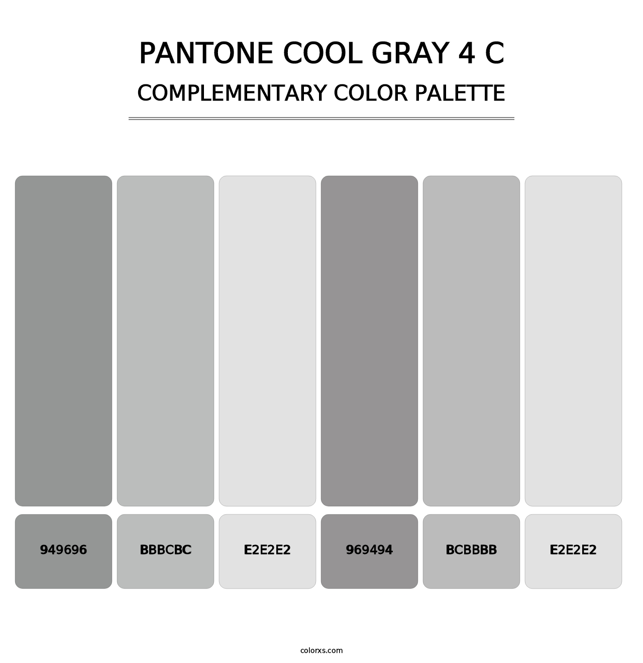 PANTONE Cool Gray 4 C - Complementary Color Palette