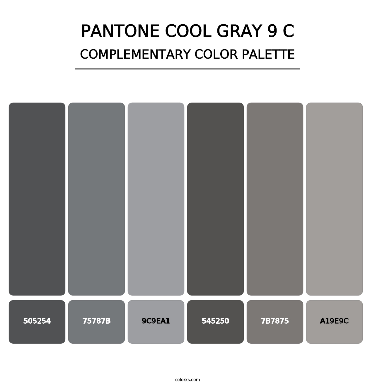 PANTONE Cool Gray 9 C - Complementary Color Palette