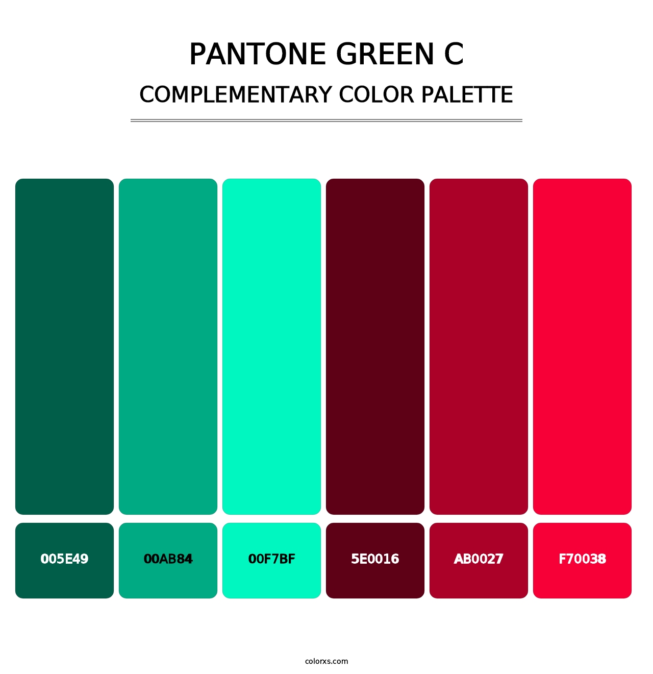 PANTONE Green C - Complementary Color Palette