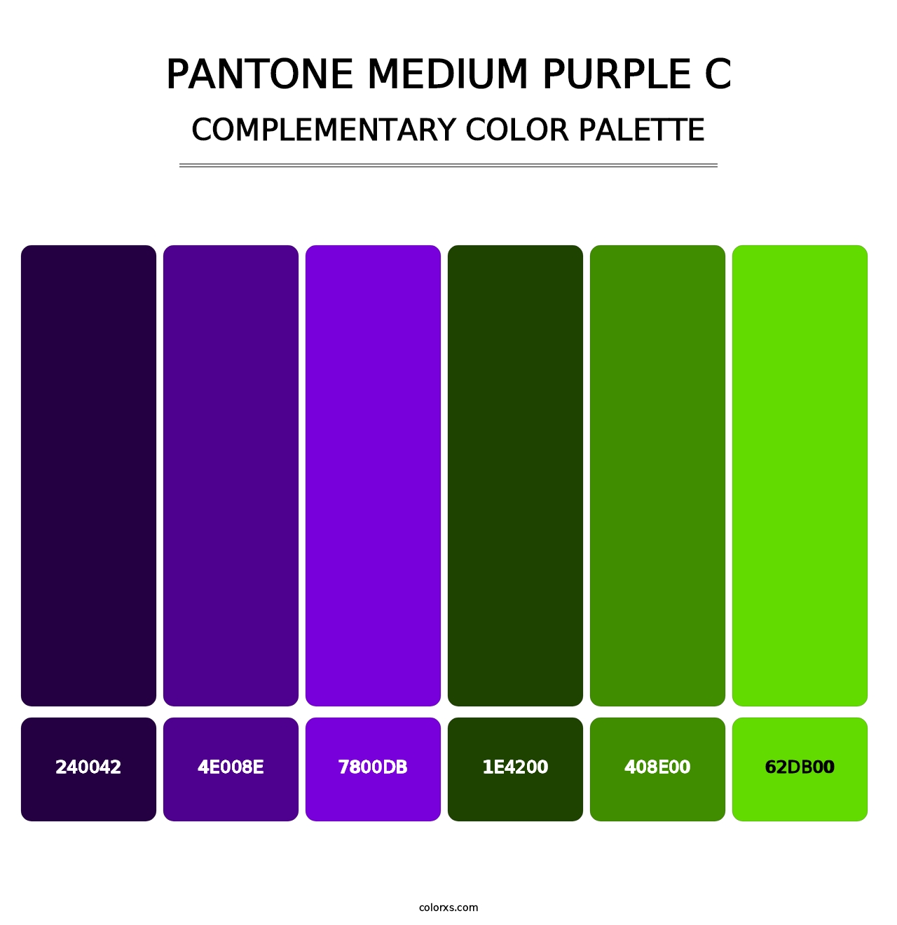 PANTONE Medium Purple C - Complementary Color Palette
