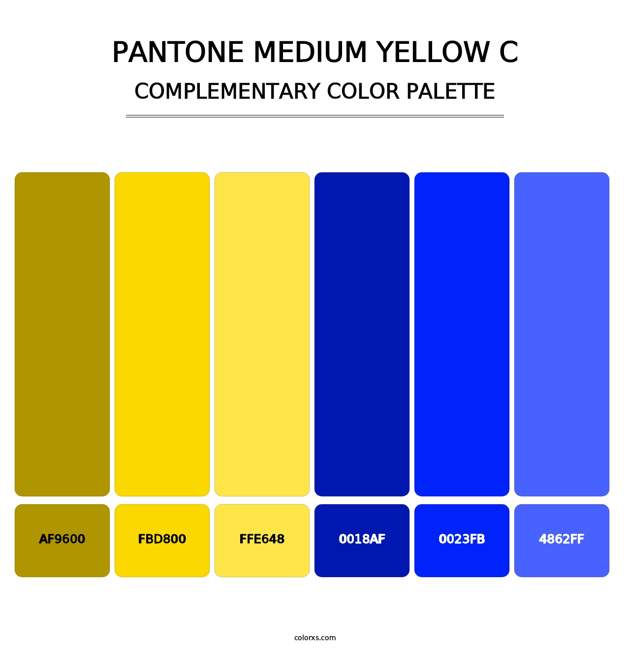 PANTONE Medium Yellow C - Complementary Color Palette