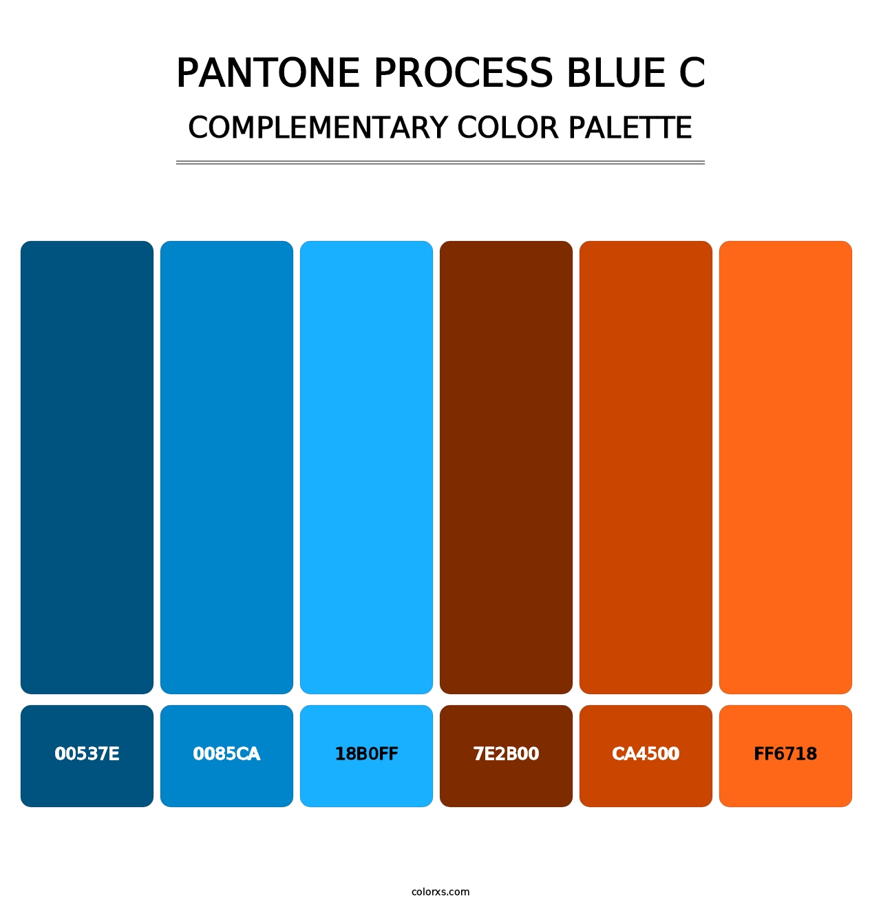 PANTONE Process Blue C - Complementary Color Palette