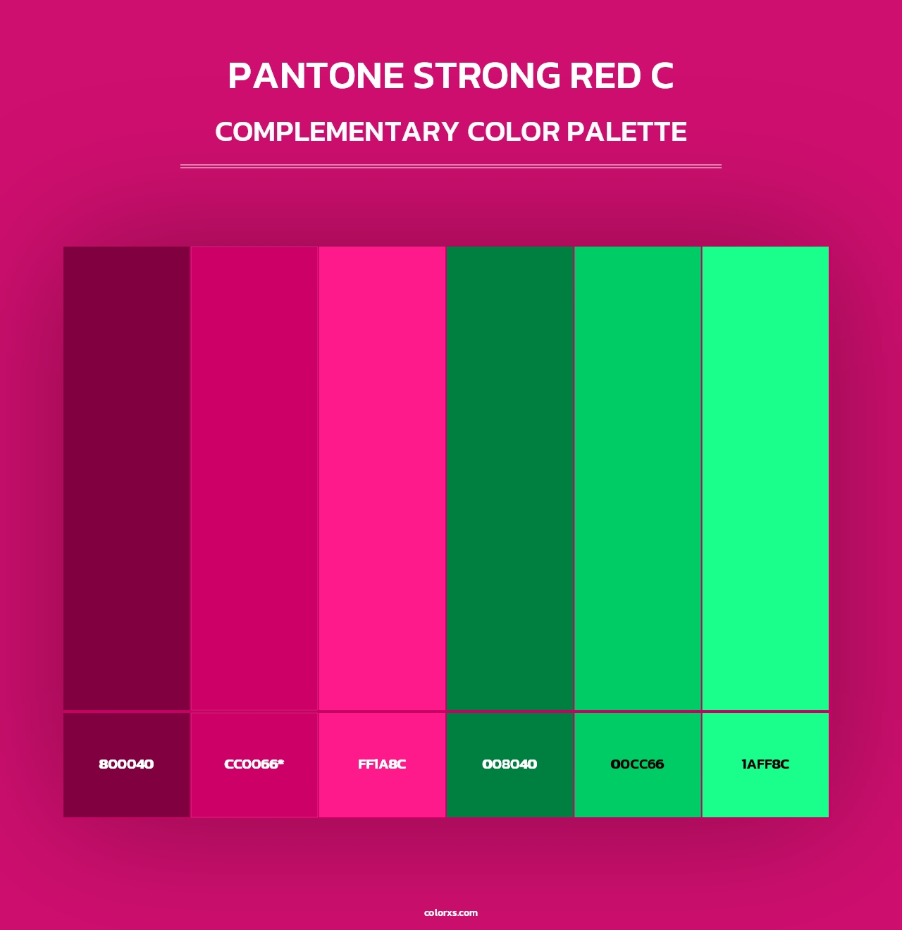 PANTONE Strong Red C - Complementary Color Palette