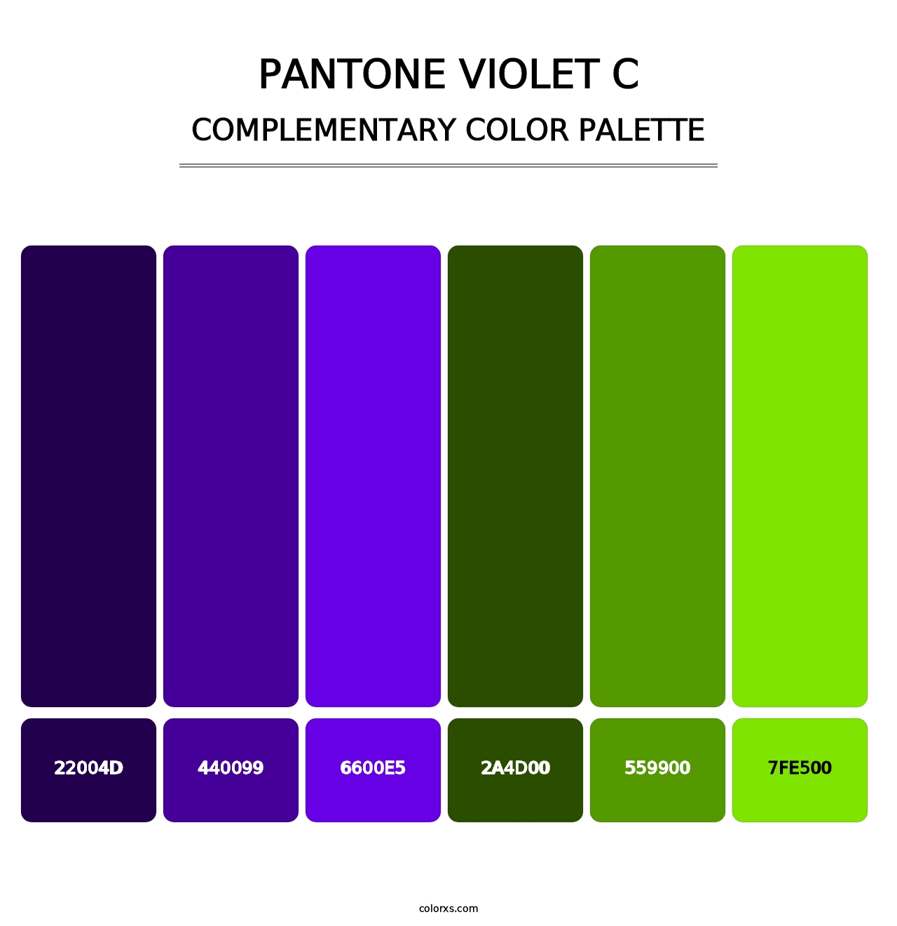 PANTONE Violet C - Complementary Color Palette