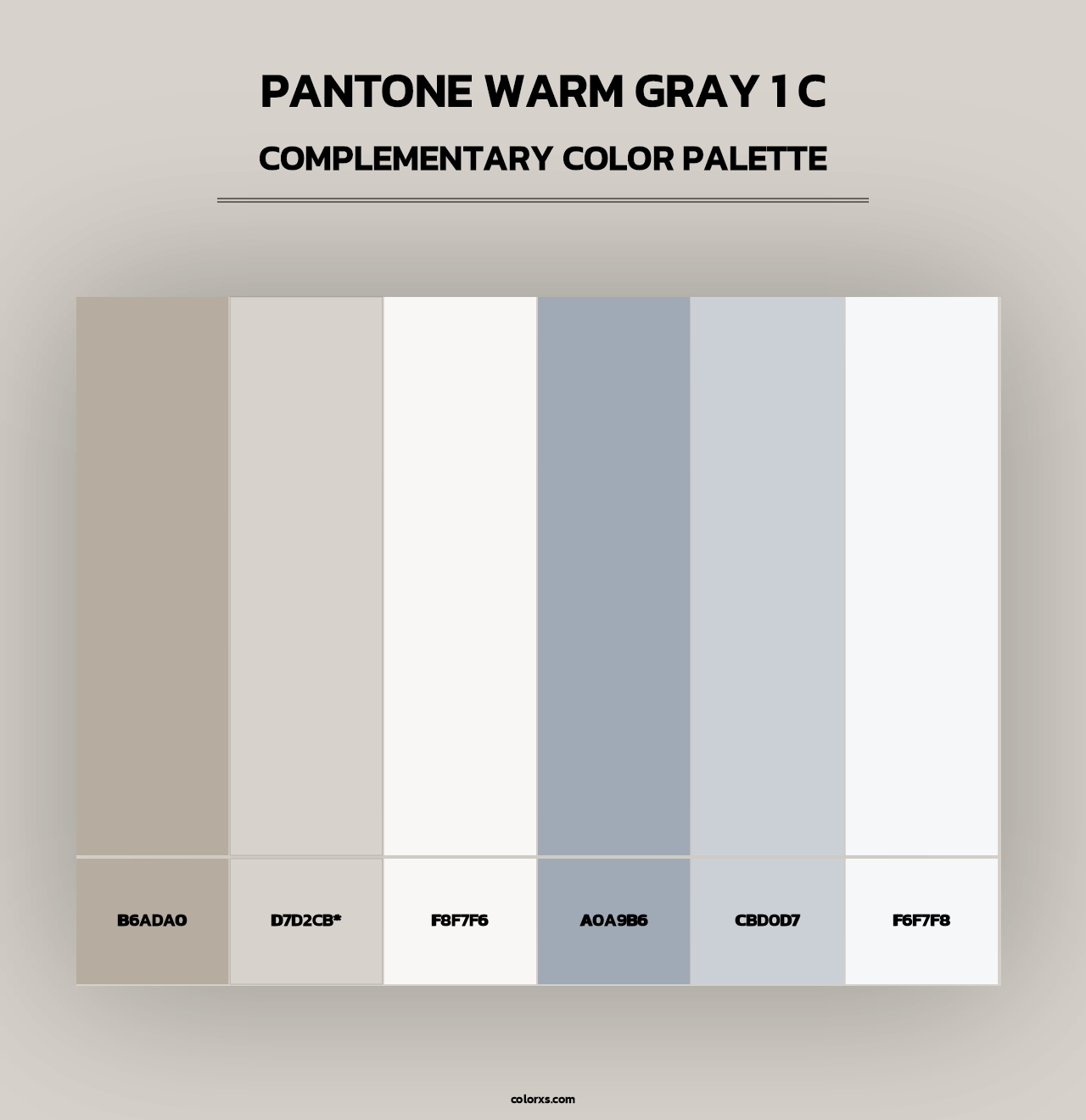 PANTONE Warm Gray 1 C - Complementary Color Palette