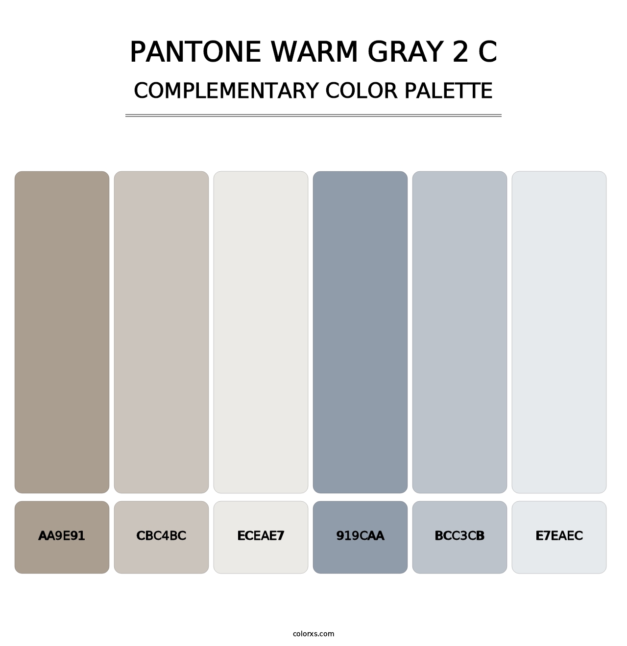 PANTONE Warm Gray 2 C - Complementary Color Palette
