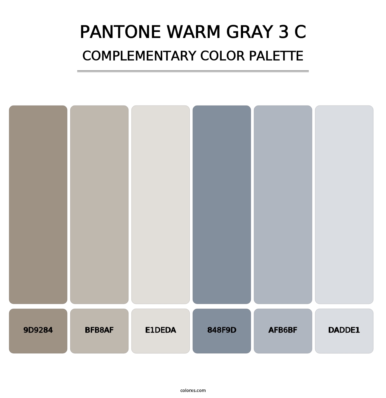 PANTONE Warm Gray 3 C - Complementary Color Palette