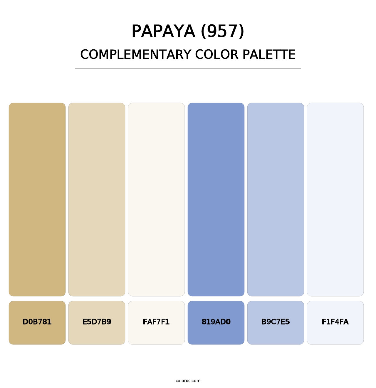 Papaya (957) - Complementary Color Palette