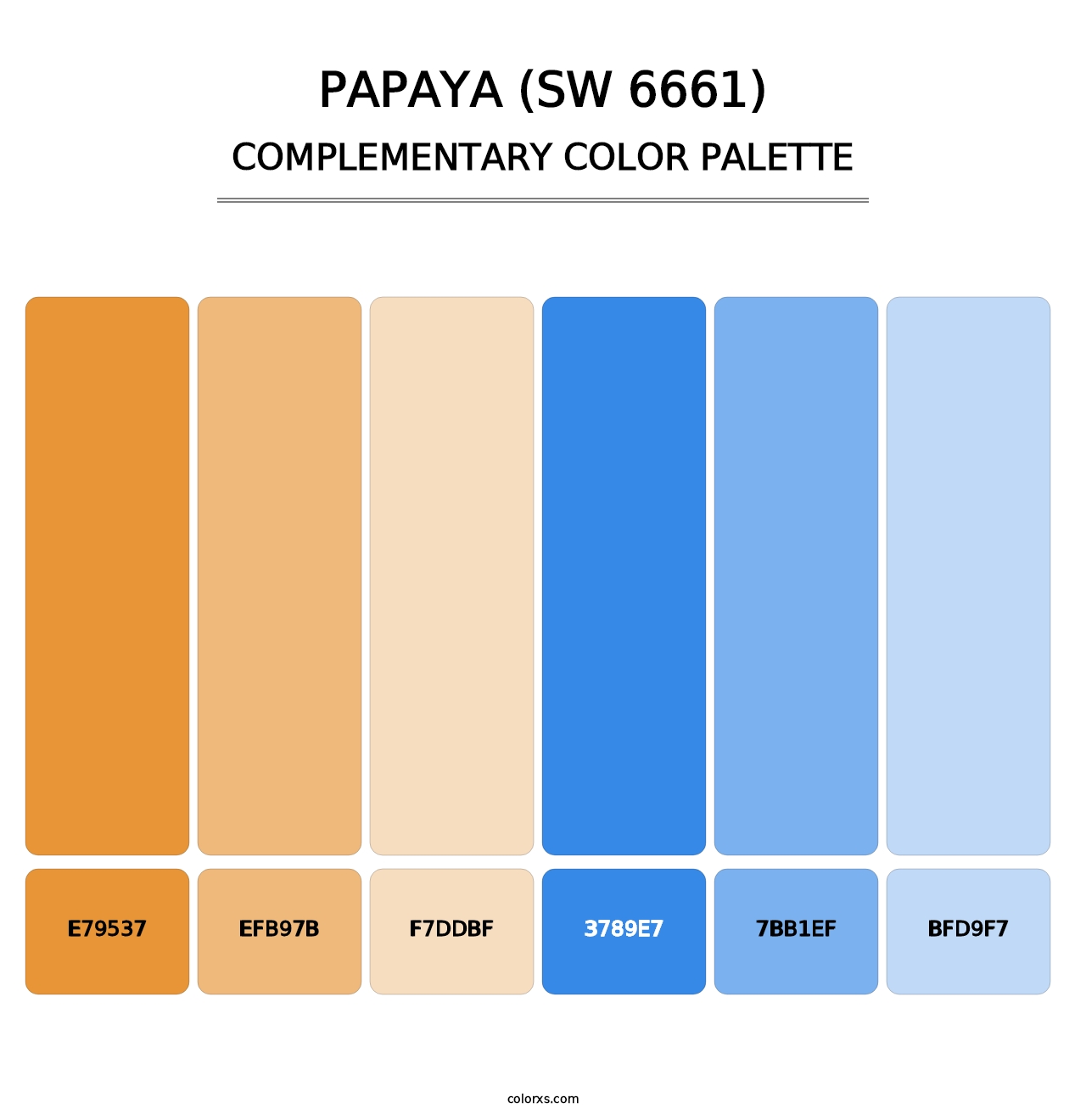 Papaya (SW 6661) - Complementary Color Palette