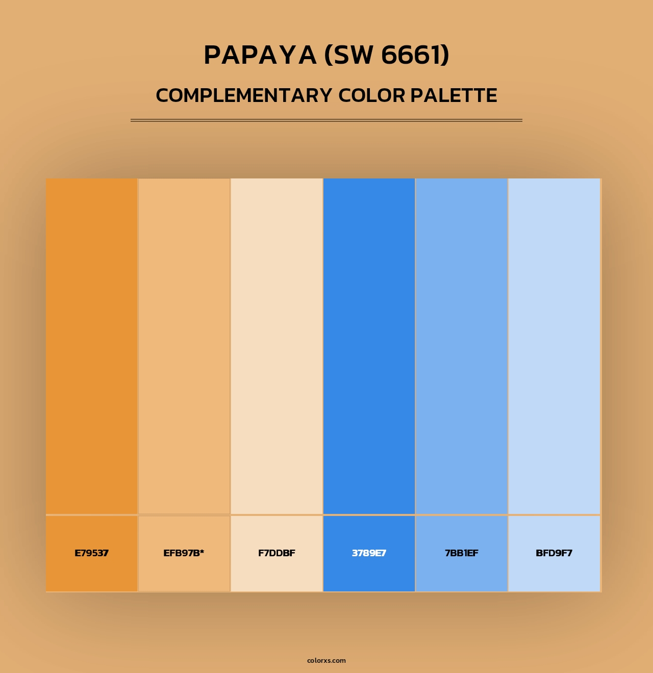 Papaya (SW 6661) - Complementary Color Palette