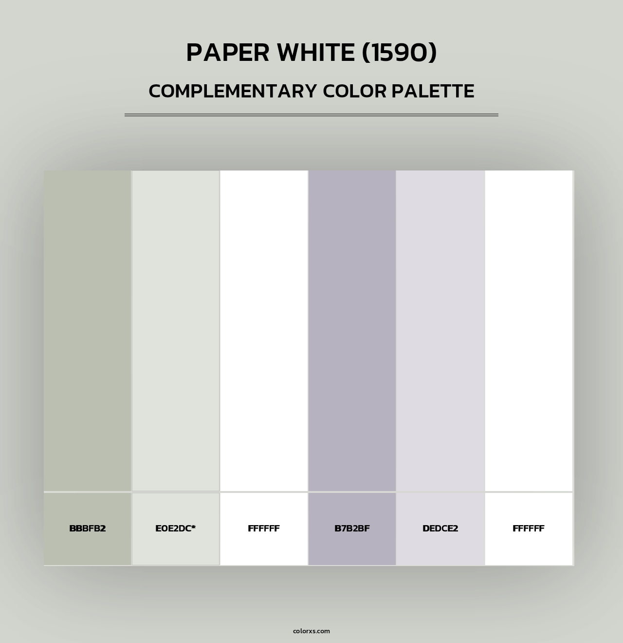 Paper White (1590) - Complementary Color Palette