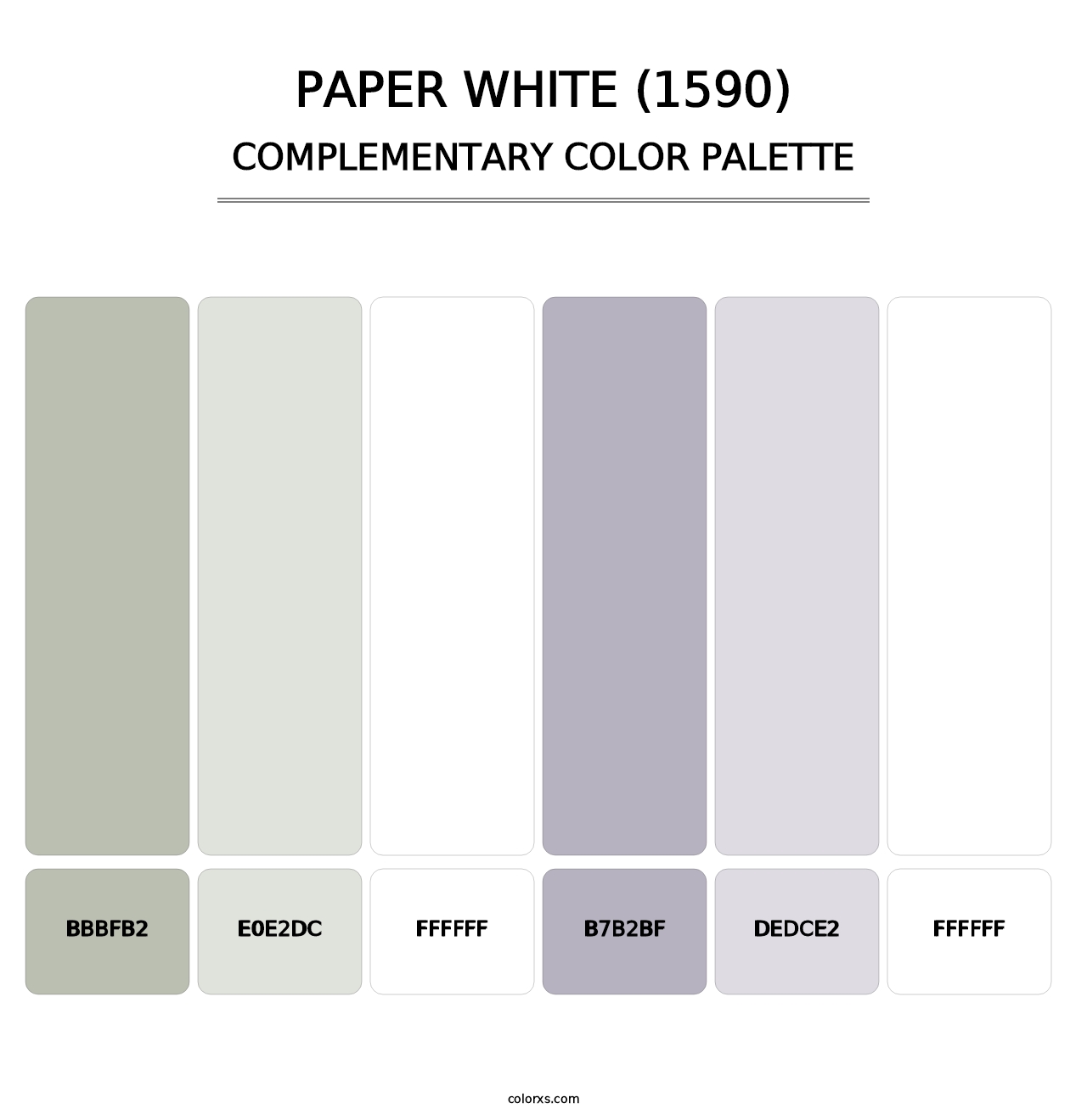 Paper White (1590) - Complementary Color Palette