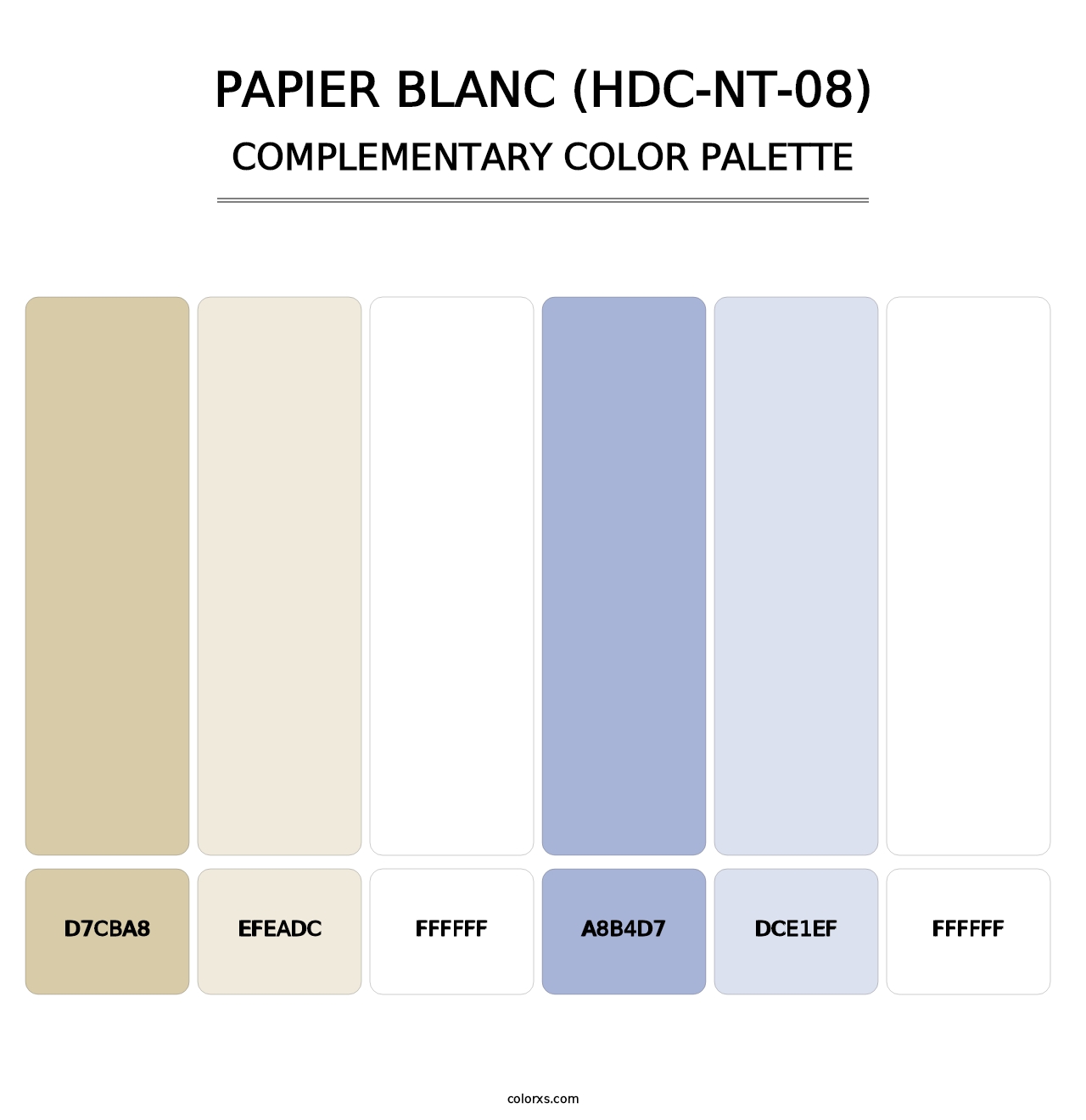 Papier Blanc (HDC-NT-08) - Complementary Color Palette