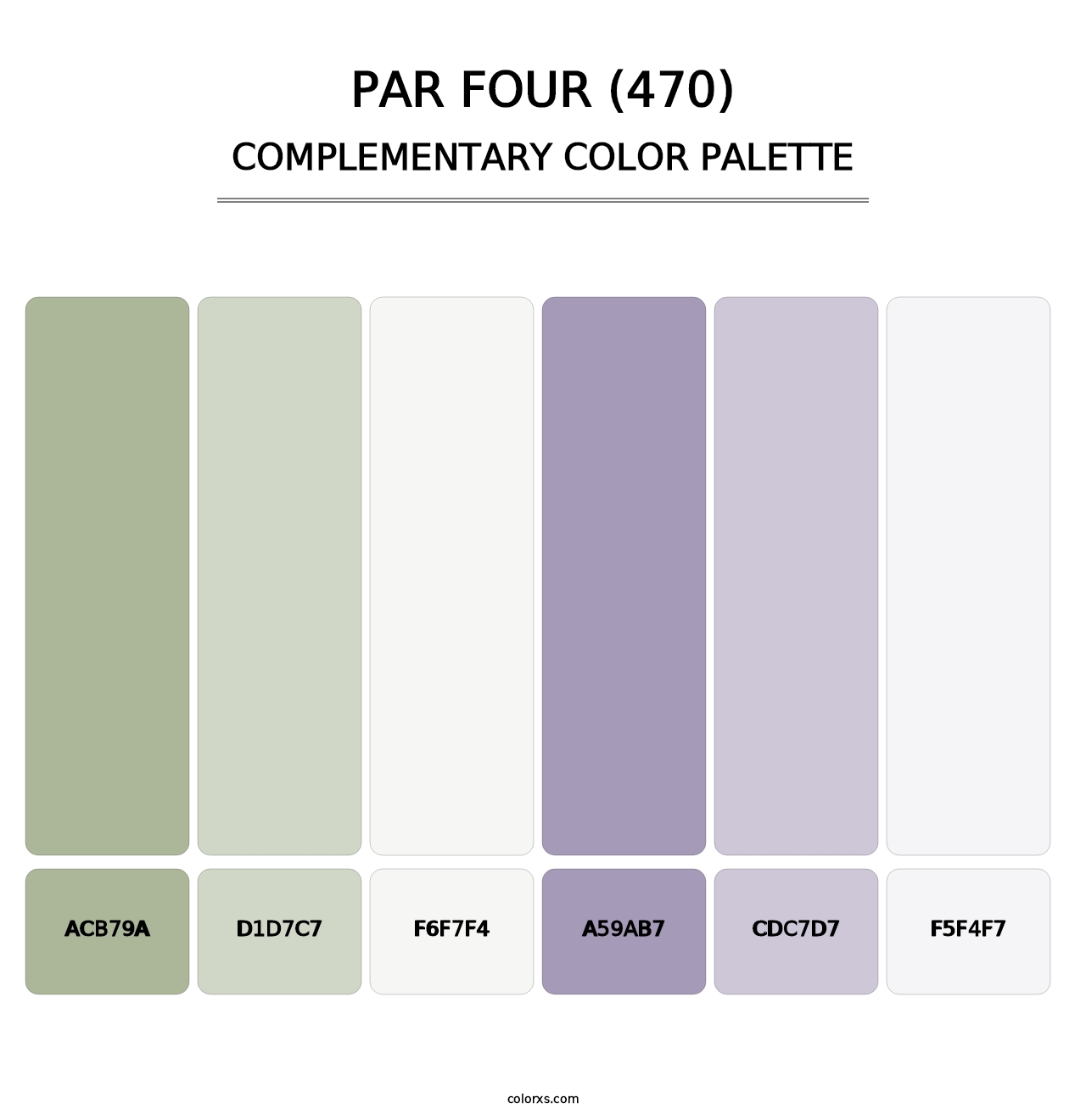Par Four (470) - Complementary Color Palette