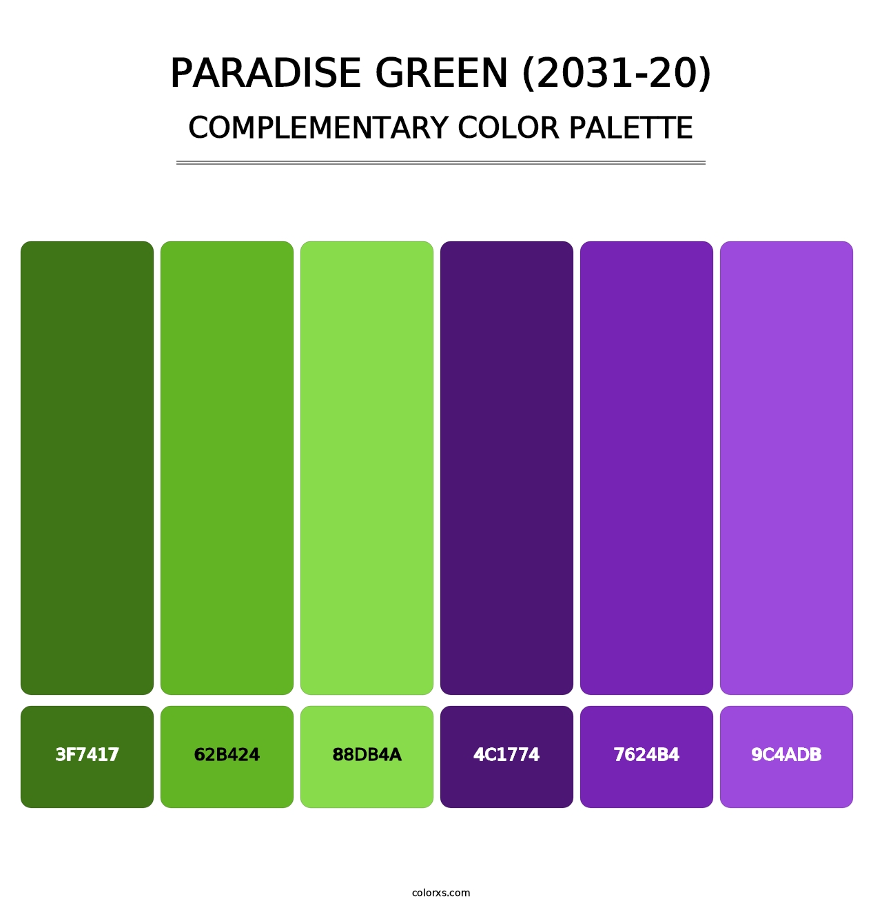 Paradise Green (2031-20) - Complementary Color Palette