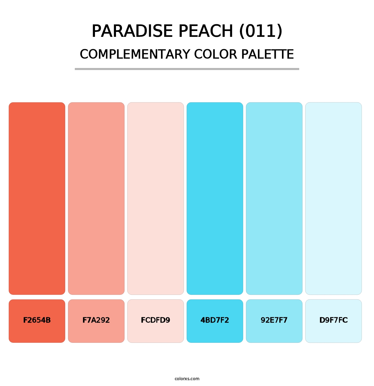 Paradise Peach (011) - Complementary Color Palette