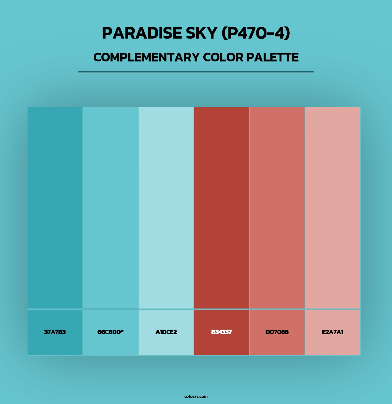 Paradise Sky (P470-4) - Complementary Color Palette