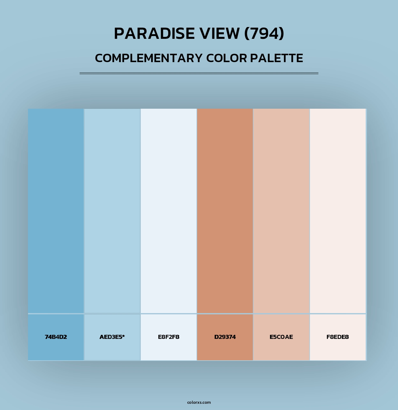 Paradise View (794) - Complementary Color Palette