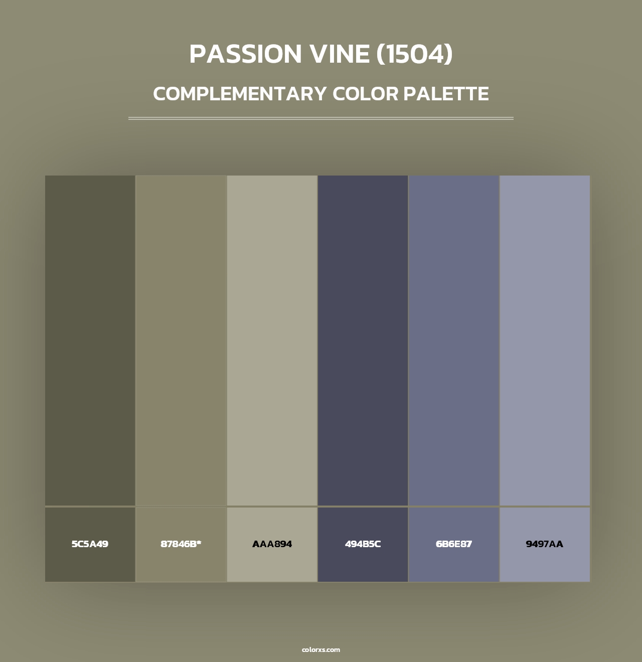 Passion Vine (1504) - Complementary Color Palette
