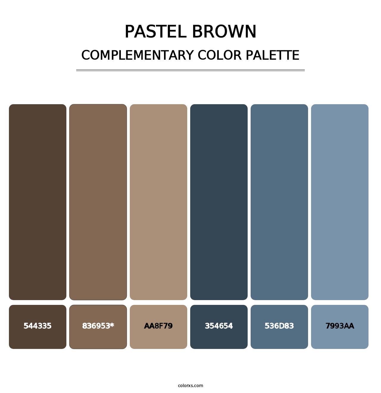 Pastel Brown - Complementary Color Palette