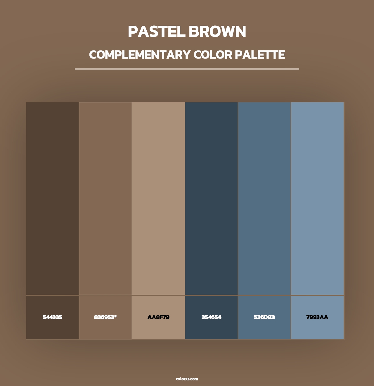 Pastel Brown - Complementary Color Palette