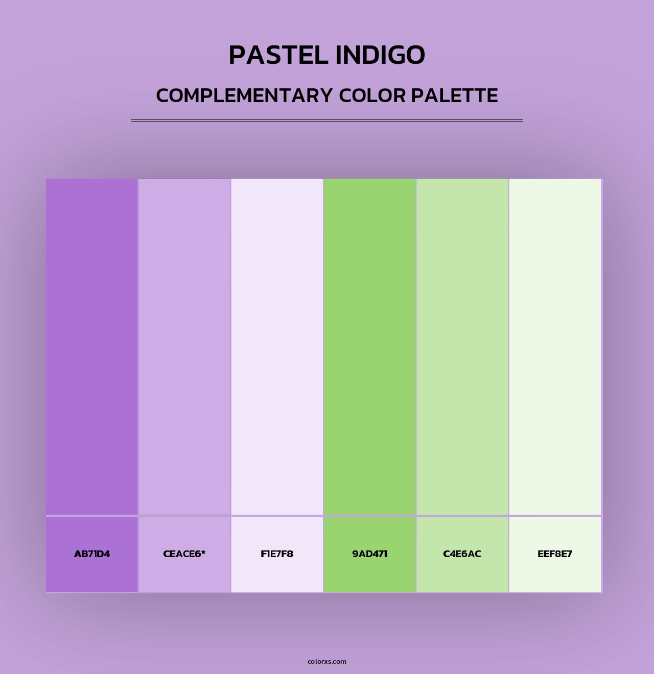 Pastel Indigo - Complementary Color Palette