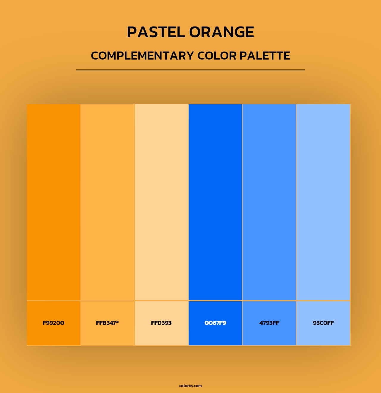 Pastel Orange - Complementary Color Palette