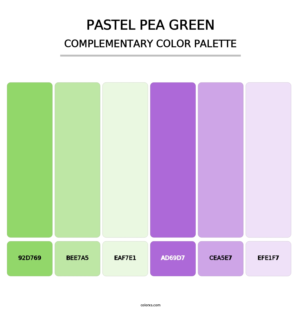 Pastel Pea Green - Complementary Color Palette