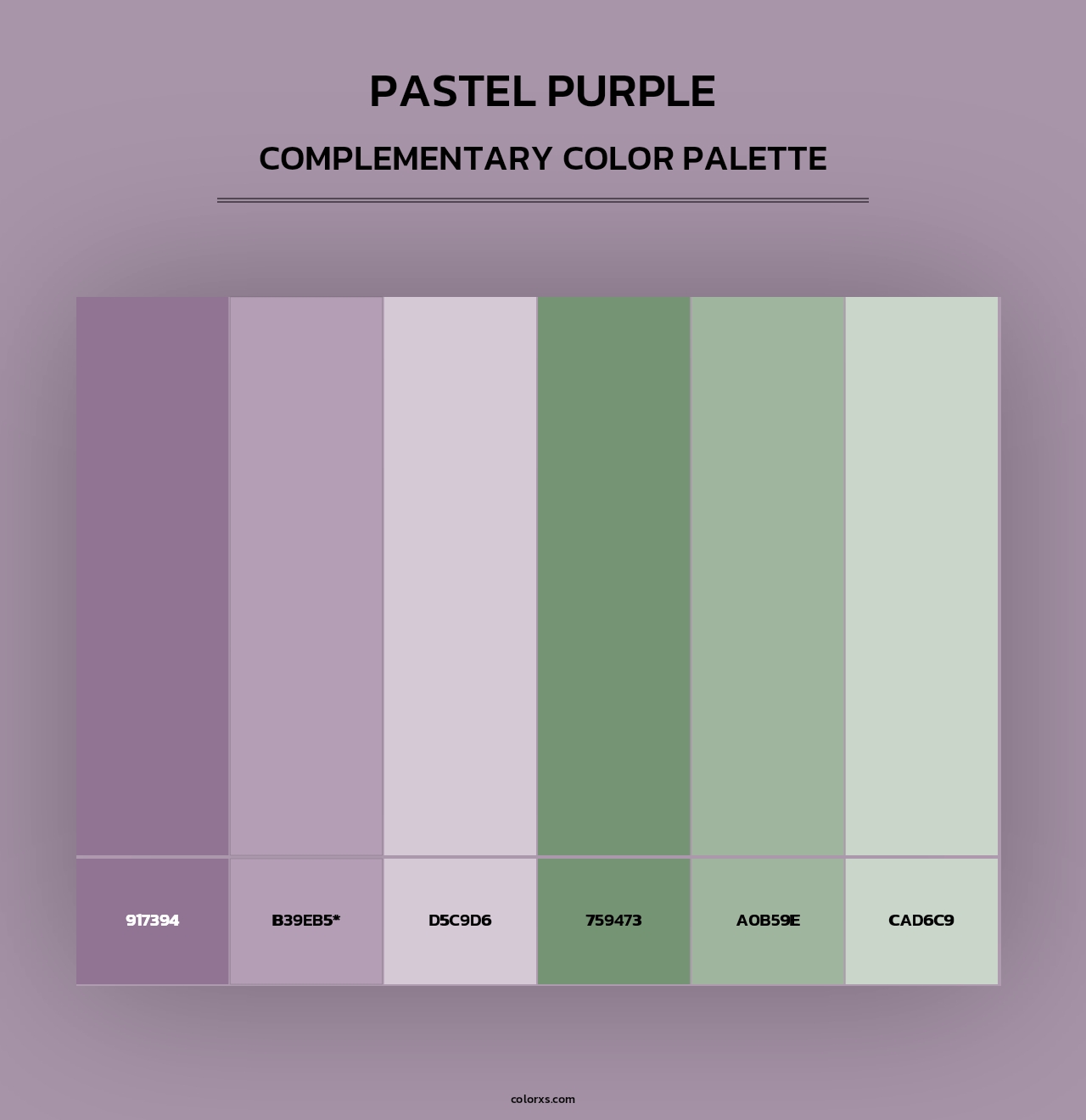 Pastel Purple - Complementary Color Palette