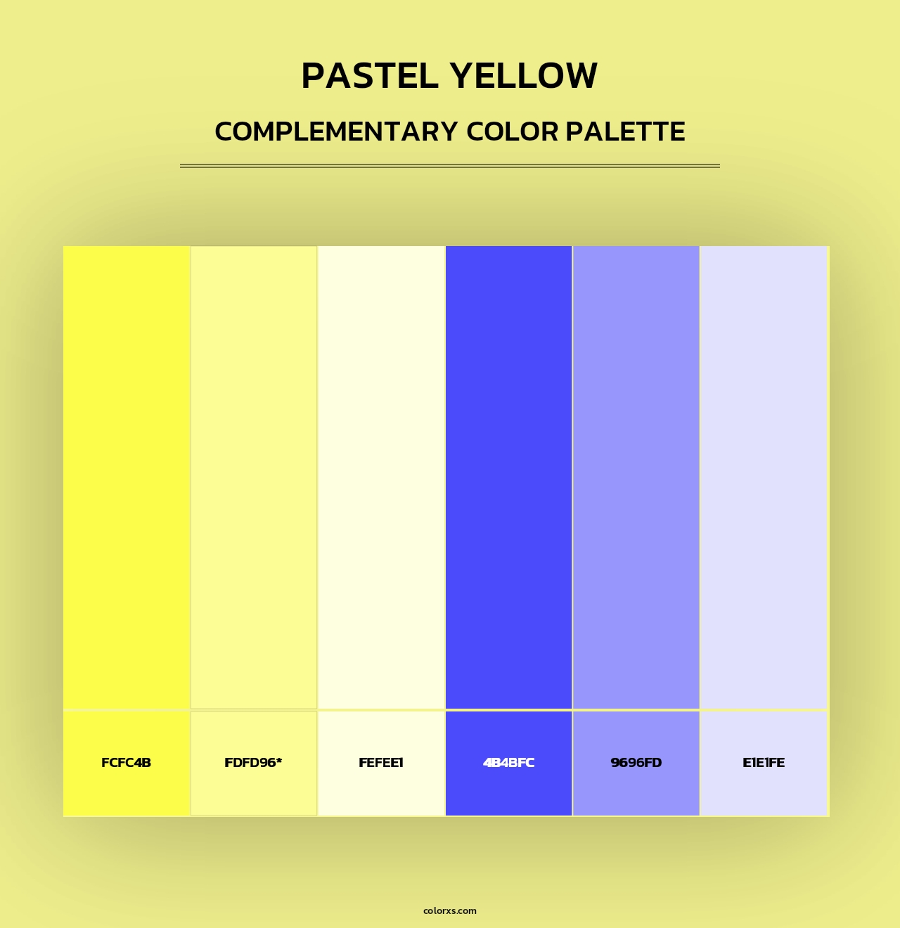 Pastel Yellow - Complementary Color Palette